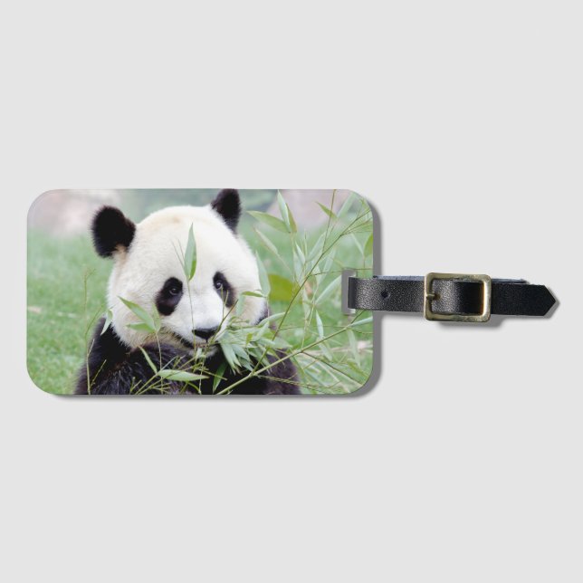 Bagage panda géant 2 . étiquette bagage (Devant Horizontal)