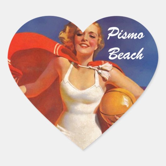 Bagage Stickers reizen brieven retro strand scene (Voorkant)