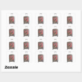 Bagage Vierkante Sticker (Vel)