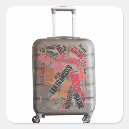 Bagage Vierkante Sticker (Voorkant)