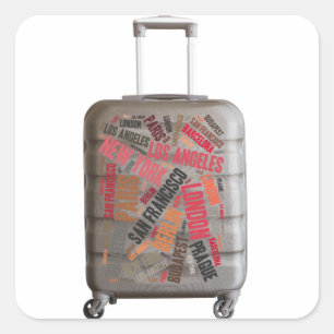 Bagage Vierkante Sticker