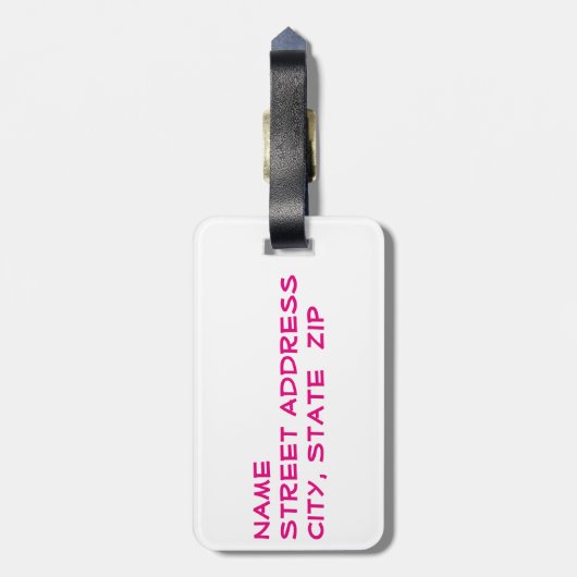  Bagagelabel (Achterkant verticaal)