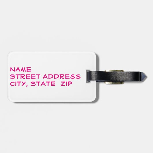  Bagagelabel (Achterkant horizontaal)