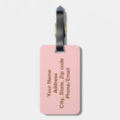 Bagagelabel aangepast koffie-Beer (Achterkant verticaal)