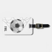 Bagagelabel Aangepaste tekst Voetbal (Voorkant horizontaal)