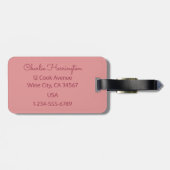 Bagagelabel aangepaste tekst wijnprijsopgave (Achterkant horizontaal)