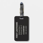 Bagagelabel Aangepaste tekstkiezer (Achterkant verticaal)