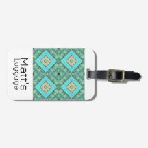 Bagagelabel - architectonisch patroon van Jo Afbee