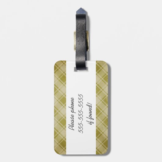 Bagagelabel Argyle en Plays (Achterkant verticaal)