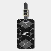 Bagagelabel Argyle Pattern Monogram (Voorkant verticaal)