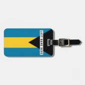 Bagagelabel Bahamas Flag (voeg je adres terug toe) (Voorkant horizontaal)