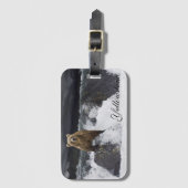 Bagagelabel-Beer van geelsteen Bagagelabel (Voorkant (verticaal))