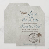 Bagagelabel Bestemming sparen de Datum Kaart (Voorkant / Achterkant)