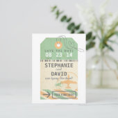 Bagagelabel Bestemmingsweddenschap Opslagdatum Save The Date (Staand voorkant)