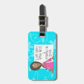 bagagelabel blauw van diva (Voorkant verticaal)