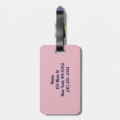 Bagagelabel blauwgroen patroonpatroon (Achterkant verticaal)