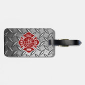 Bagagelabel brandweerman Maltese kruis (Achterkant horizontaal)