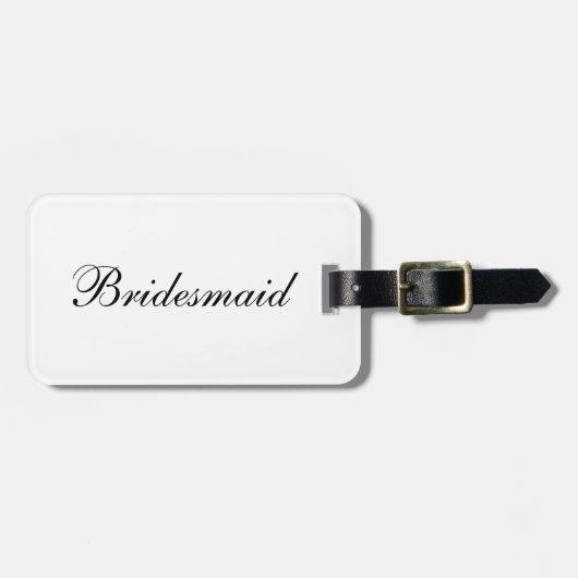 bagagelabel "Bridesmaid" (Voorkant horizontaal)