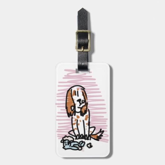 Bagagelabel Brittany Spaniel (Voorkant verticaal)