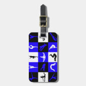 Bagagelabel Cheerlead Block in Blue (Voorkant verticaal)