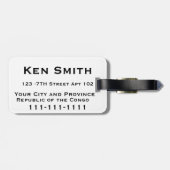 bagagelabel Congo (Achterkant horizontaal)