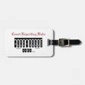 bagagelabel - Court Reporting Babe Bagagelabel (Voorkant horizontaal)