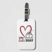 Bagagelabel cruisevakking leeft beter op een boot (Voorkant (verticaal))