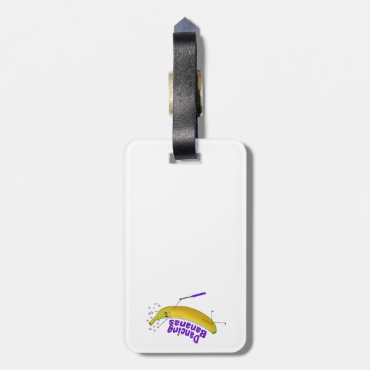 Bagagelabel - Dansende bananen (Achterkant verticaal)