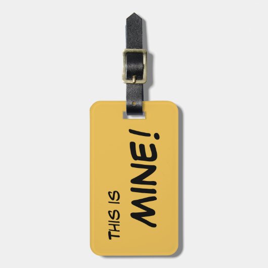 bagagelabel - Dit is MINE! (Voorkant verticaal)