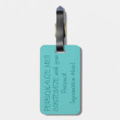 bagagelabel DOUANESMELDING door het SeaShore-Label (Achterkant verticaal)