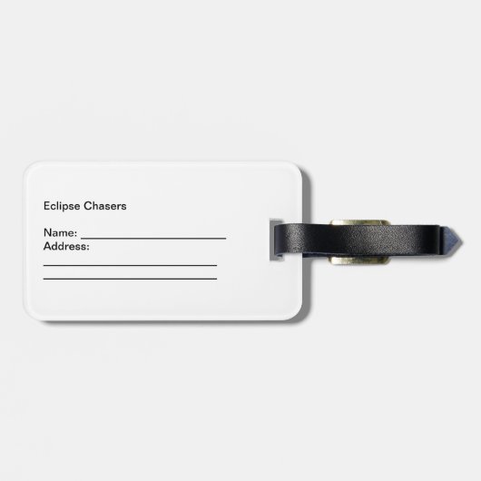 Bagagelabel Eclipse Chasers Logo (Achterkant horizontaal)