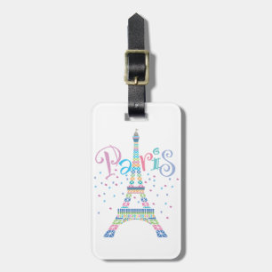 Bagagelabel Eiffeltoren Confetti