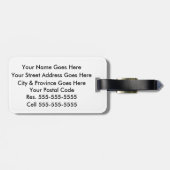 Bagagelabel Fleur De Lys (contactgegevens toevoege (Achterkant horizontaal)