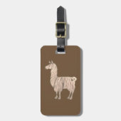 Bagagelabel Furry Llama (Voorkant verticaal)