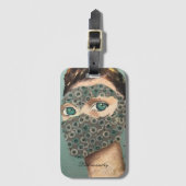 Bagagelabel Gemaskerde Vrouw (Voorkant (verticaal))