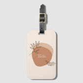 Bagagelabel, Gepersonaliseerd monogram 'Klei motre Bagagelabel (Voorkant (verticaal))