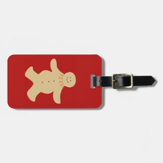 Bagagelabel Gingerbrood Man in Red