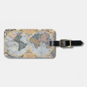 Bagagelabel - globale kaart (Voorkant horizontaal)