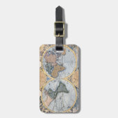 Bagagelabel - globale kaart (Voorkant verticaal)