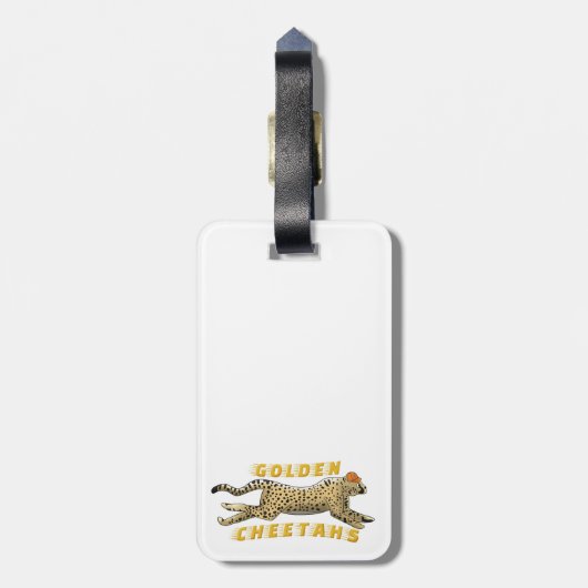 Bagagelabel - Golden Cheetahs (Achterkant verticaal)
