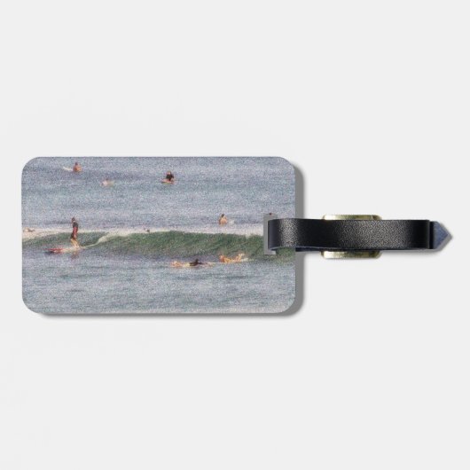 Bagagelabel Hawaiiaanse surfers Waikiki (Achterkant horizontaal)