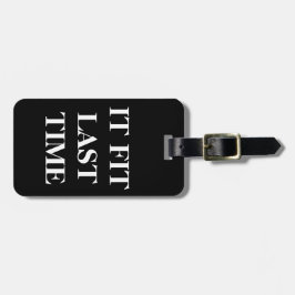 bagagelabel "Het past bij de vorige keer"