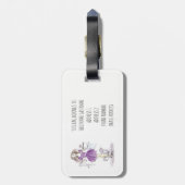 bagagelabel Illustratie Mode meisje en katje (Achterkant verticaal)