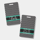 Bagagelabel kleine Stippen Badge (Voor- en achterkant)