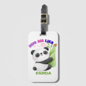 Bagagelabel - Knuffel me als een panda 🐼 (Voorkant (verticaal))