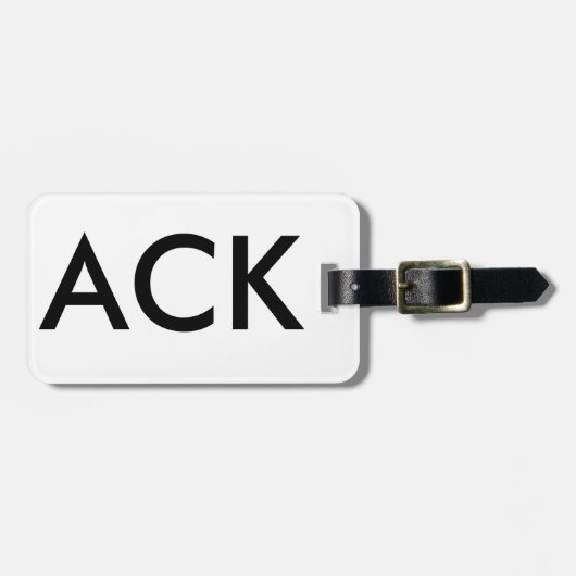 Bagagelabel luchthavencode Nantucket - ACK (Voorkant horizontaal)