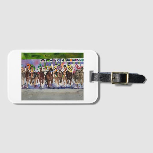 Bagagelabel met Afbeelding Kentucky Derby (Voorkant (horizontaal))