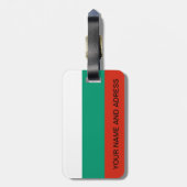 Bagagelabel met Bulgaarse vlag (Achterkant verticaal)