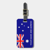 Bagagelabel met de vlag van Australië (Voorkant verticaal)