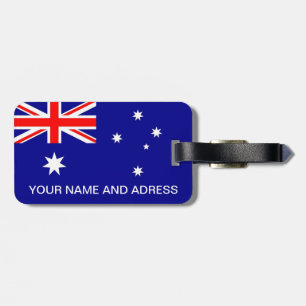 Bagagelabel met de vlag van Australië